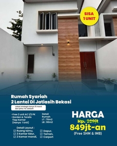 RUMAH SYARIAH 2 LANTAI DI JATIASIH BEKASI