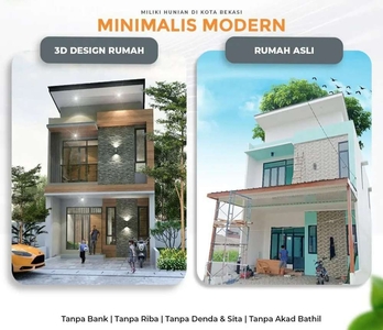 TOWNHOUSE PREMIUM LT. 80m² | KPR SYARIAH NO BANK No Banjir Bekasi Kota