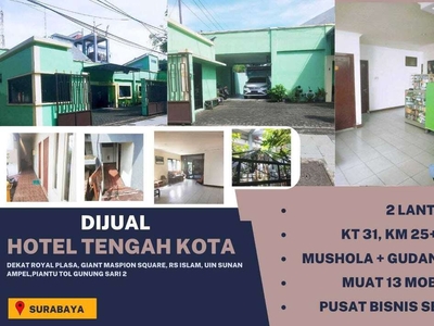 DIJUAL MURAH HOTEL DITENGAH KOTA SBY HITUNG TANAH SAJA