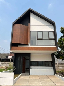 DIJUAL RUMAH 2 LANTAI MODERN DI JATIASIH BEKASI FREE AC KITCHEN SET