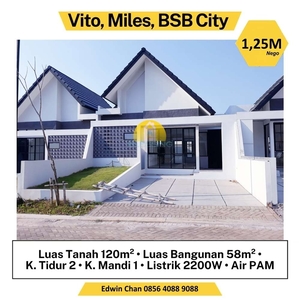 DIJUAL Rumah Baru Cluster The Miles BSB Semarang dekat Unika, Al Azhar