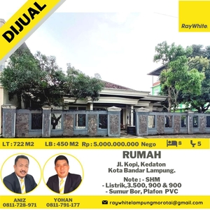 Dijual Rumah di Kedaton, Bandar Lampung (kode: yoniz7)