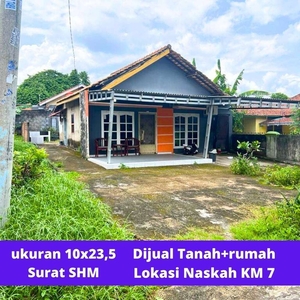 dijual tana bonus rumah lokasi naskah KM 7