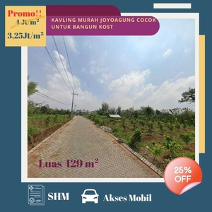 Dijual Tanah Kavling Murah SHM Kota Malang Luas 129 m2 Posisi HOOK
