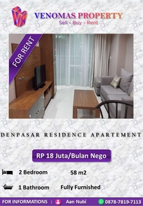 Disewakan Apartement Denpasar Residence 2 Bedrooms Full Furnished