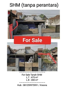 For Sale Bangunan & Tanah | SHM | Lt.475m² x Lb.200m²