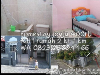 Homestay Yogyakarta Bulanan Harian Wisuda Strategs AC Fll 1 rumah 2KT