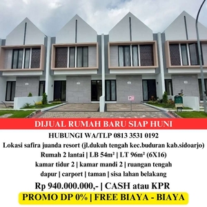 Jual rumah baru siap huni tipe azalea lokasi safira juanda resort