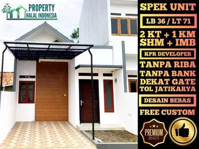 Jual Rumah Free Desain Custom Bebas LT. 71m2 SHM IMB Dkt Tol Jatikarya