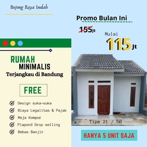 JUAL RUMAH KAPLING DIRANCAMANYAR BEBAS NANJIR