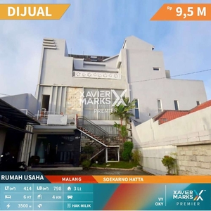 L096 Rumah Dijual Exs Tempat Usaha Spa & Therapy, Sukarno Hatta Malang