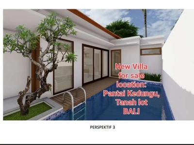 Ready New Villa for sale in Kedungu Tanah lot Bali, ricefield view