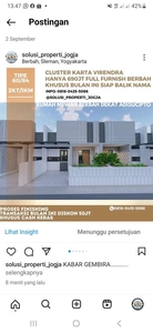 Rumah Full Furnish Berbah Pinggir aspal Sdg Finishing Hanya 690jt