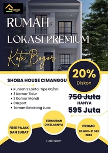 rumah kota Bogor murah strategis promo free biaya dekat tol mall dll