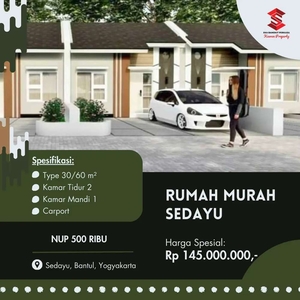 Rumah Super Murah Impian Keluarga, Terlaris di Yogyakarta