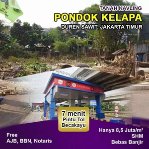 Tanah Kavling Pondok Kelapa Duren Sawit Jakarta Timur DKI Jakarta