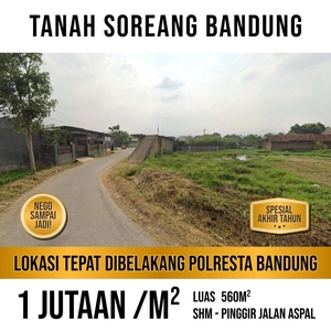 Tanah Murah Soreang Dekat Dari Jalan Raya Soreang-Banjaran Bandung SHM
