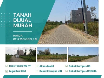 Tanah Strategis Kota Malang, 5 Menit Kampus UIN Cocok Bangun Kos