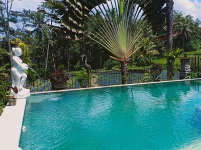 3 Bedroom Villa on 955 sq m of Freehold Land with Rice field and Jungle Views 20 Minutes from Ubud Center