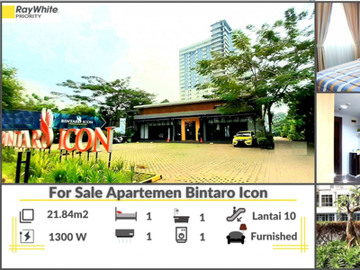 Apartemen Bintaro Icon Tower Chrysant Luas 21.84m2 Harga 350 Jt, MURAH!