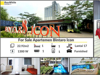 Apartemen Bintaro Icon Tower Chrysant Luas 22.92m2 Harga 320 Jt Nego, MURAH!