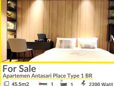 Dijual Apartemen Mewah Antasari Place 1BR Luas 45.5m2 Harga 1.85M