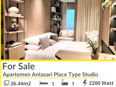 Dijual Apartemen Mewah Antasari Place Type Studio Luas 26.44m2 Ha