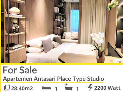 Dijual Apartemen Mewah Antasari Place Type Studio Luas 28,40m2 Ha