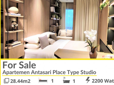 Dijual Apartemen Mewah Antasari Place Type Studio Luas 28.44m2 Ha