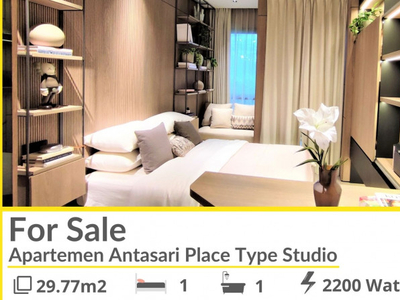 Dijual Apartemen Mewah Antasari Place Type Studio Luas 29.77m2 Ha