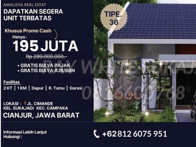 Dijual 3 Unit Rumah Baru di Cianjur