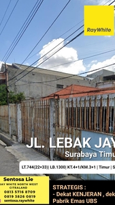Dijual Rumah Jl. Lebak Jaya - Kenjeran Surabaya Timur dekat Pabrik Emas UBS cocok buat Segala Usaha Row Jalan 3 Mobil