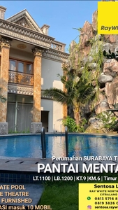 Dijual Rumah Mewah Pantai Mentari - Kenjeran - Surabaya Timur - Luas 1100 m2 Plus PRIVATE pool Garasi masuk 10 Mobil