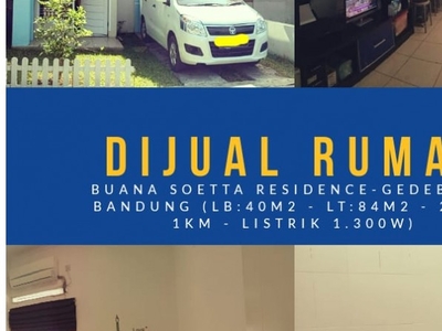 Dijual Rumah Tinggal Minimalis di Buana Soetta Residence Gede Bage Bandung