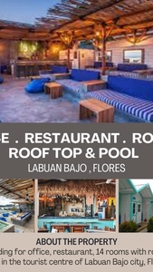 For Sale Freehold - Restaurant , bar and rooms with harbour view in the tourist centre of Labuan Bajo city , East Nusa Tenggara