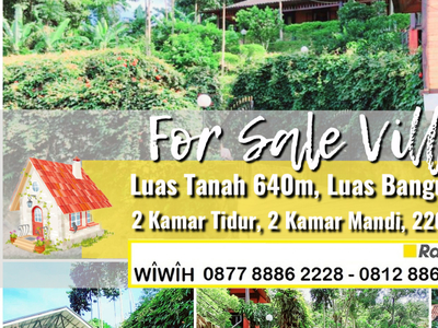 JUAL CEPAT !!! Villa Unik di Dago, Bandung Luas Tanah 640m Harga 2.5M Nego sampai DEAL