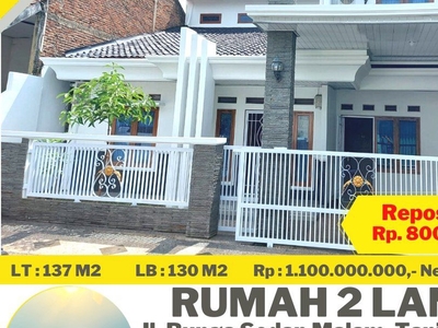 Dijual Rumah 2 Lantai di Pinggir Jalan Bunga Sedap Malam Tanjung