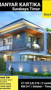 Rumah Baru Manyar Kartika - Hook Modern 2 Lantai SPESIAL Row Jalan 3 Mobil