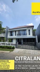 Rumah Citraland Surabaya New American Style BONUS SEMI FURNITURE - TerLUAS - TerMURAH