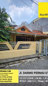 Rumah Darmo Permai Utara Surabaya - LUAS - MURAH Cantik Siap Huni plus Garasi Carport 2 Mobil
