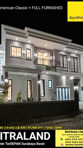 Rumah Internasional Village Citraland Surabaya Full Furnished American Classic Design TerDEPAN dekat GWalk Citraland
