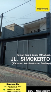 Dijual Rumah Jl. Simokerto - Surabaya - Baru Modern 2 Lantai deka