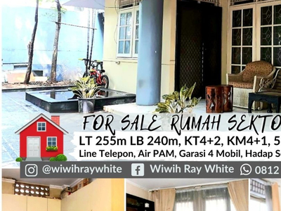 Dijual Rumah Klasik di Sektor IX Bintaro Jaya, Luas 255m Harga 3,