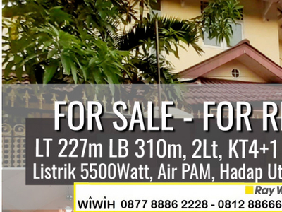 Rumah Komersial di Sektor IX Bintaro Jaya, Luas 227m Harga 250 Jt/Thn nego sampai DEAL