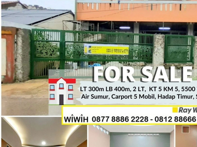Rumah Komersial Pinggir Jalan di Mustika Jaya, Bekasi Timur Luas 300m harga 4M Nego sampai DEAL