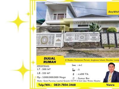 Rumah Mewah 2 Lantai di Jalan Raden Gunawan Hajimena