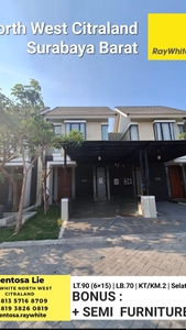 Rumah North West Citraland Surabaya + SEMI Furnished - Modern 2 Lantai - SHM