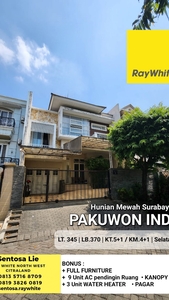 Rumah Pakuwon Indah Villa Valensia Surabaya - Mewah MURAH Rp.13 jt-an/m2 Full Furnished Bonus 9 AC, Waterheater