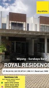 Rumah Royal Residence Wiyung Surabaya SPESIAL 3+1 Kamar Tidur , Carport 2 Mobil