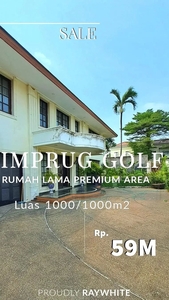Dijual Rumah Siap Huni Lingkungan Elit Area Simprug Golf